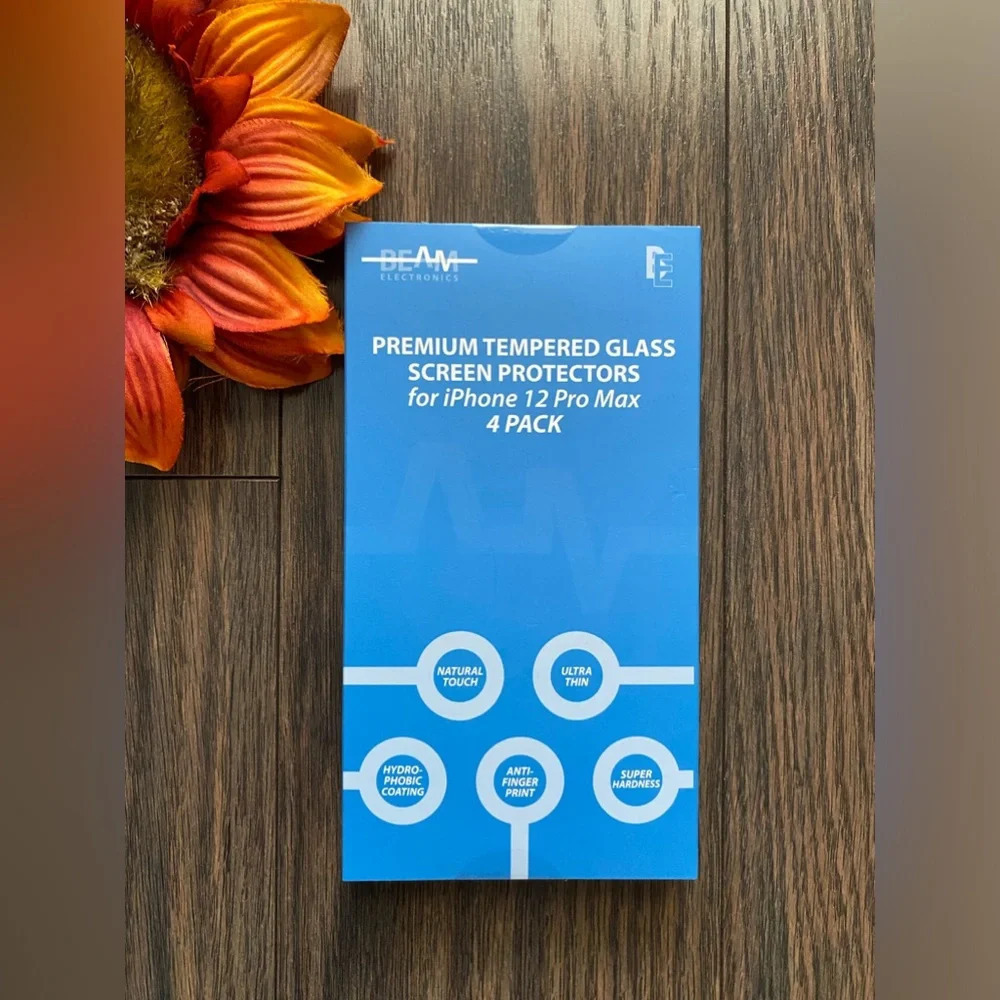 🌻5/$25🌻BEAM ELECTRONICS [4 Pack] Screen Protector for iPhone 12 Pro Max